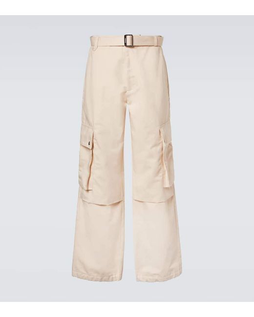 Jacquemus Natural Le Cargo Cotton And Linen Cargo Pants for men