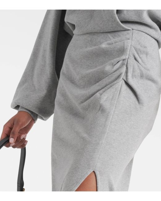 Robe midi Salomon en coton Isabel Marant en coloris Gray
