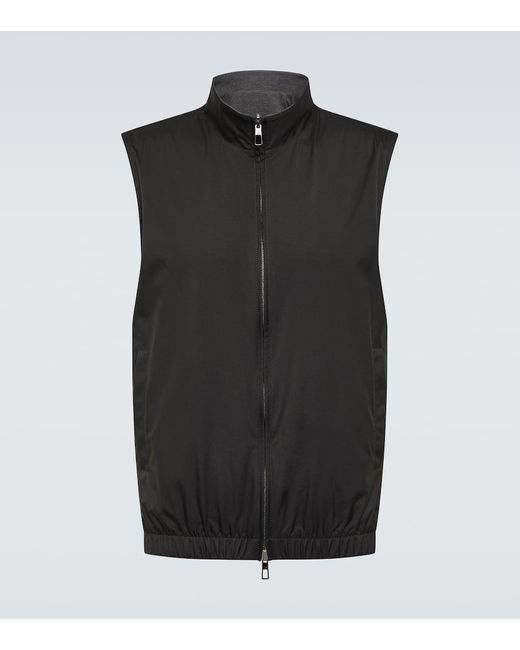 Loro Piana Black Reversible Vest for men