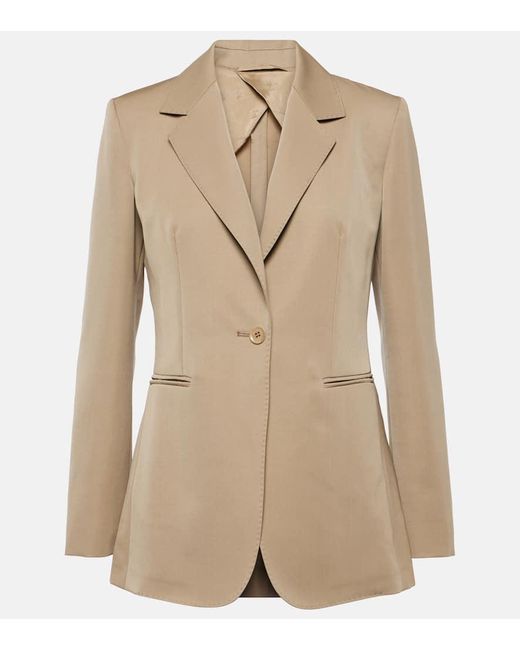 Max Mara Natural Sandalo Wool And Mohair Blazer