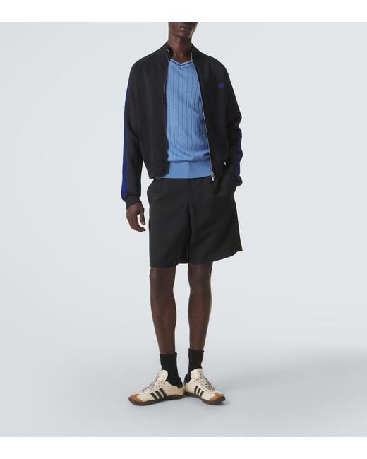 Wales Bonner Blue Roots Polo Sweater for men