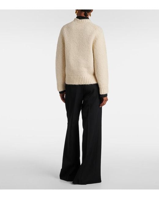 Jil Sander Natural Mohair And Wool-Blend Sweater