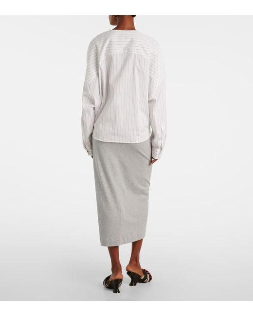 Dries Van Noten White Bluse Aus Baumwolle