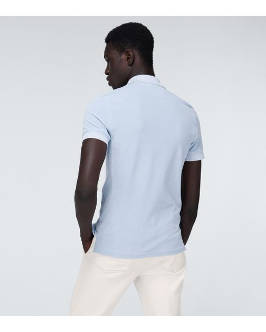 Tom Ford Poloshirt Aus Frottee In Blau Fur Herren Lyst