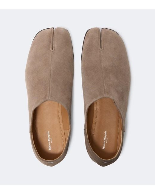 Maison Margiela Brown Tabi Suede Slip-Ons for men