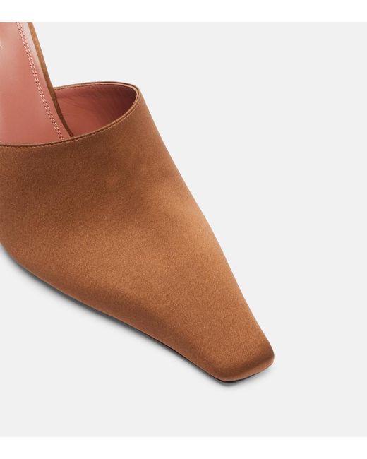 AMINA MUADDI White Jamie Leather Mules