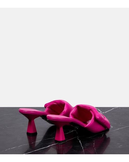 Prada Pink Padded Leather Mules 65