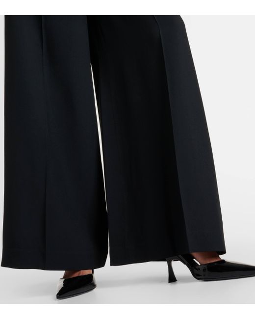 Pantalon ample en cady a taille haute Nina Ricci en coloris Black