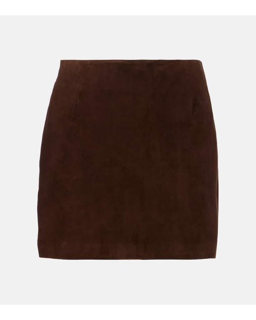 Blazé Milano Brown Coci Suede Miniskirt