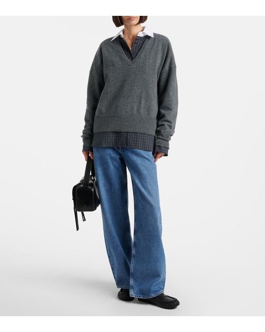 Agolde Blue Low Curve Wide-Leg Jeans