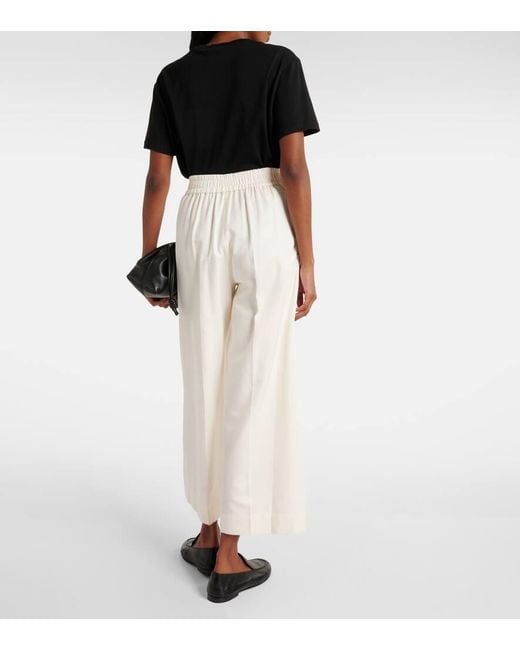 Pantalon Ample Thurlow En Soie Et Coton Joseph en coloris White