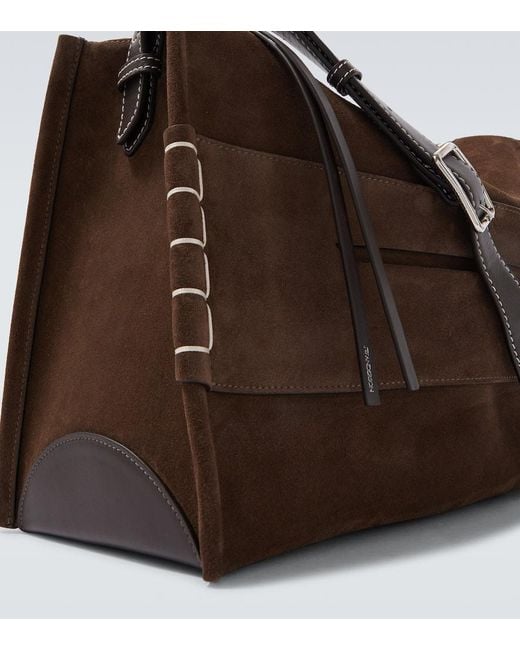 J.W. Anderson Crossbody Bag Loafer Aus Veloursleder in Brown für Herren