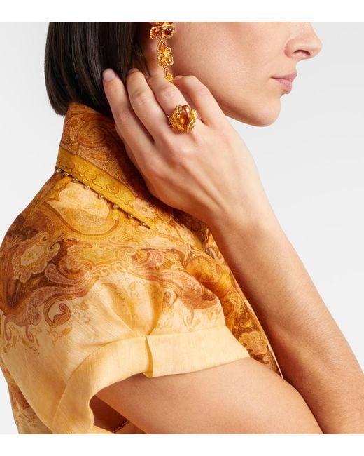 Zimmermann Metallic Bloom Embellished Ring