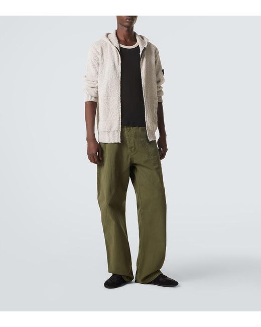 Stone Island Natural Compass Cotton Zip-Up Hoodie for men