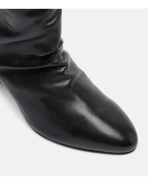 Isabel Marant Black Dalby 55 Leather Ankle Boots