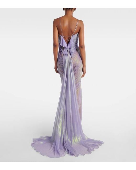 Maria Lucia Hohan Raisa Gathered Silk Gown in Purple | Lyst Maria Lucia Hohan Raisa Gathered Silk Gown in Purple | Lyst