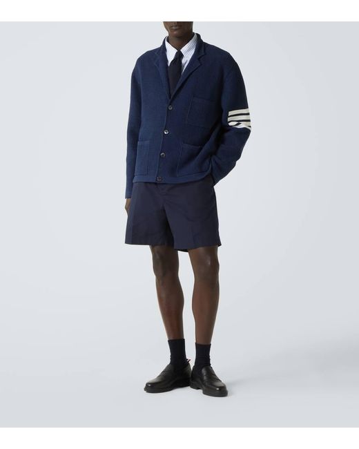 Shorts De Tiro Medio Thom Browne de hombre de color Blue