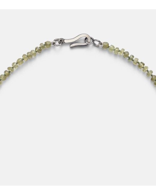 Ileana Makri Blue 9Kt And Sterling Beaded Necklace With Garnets And Diamonds