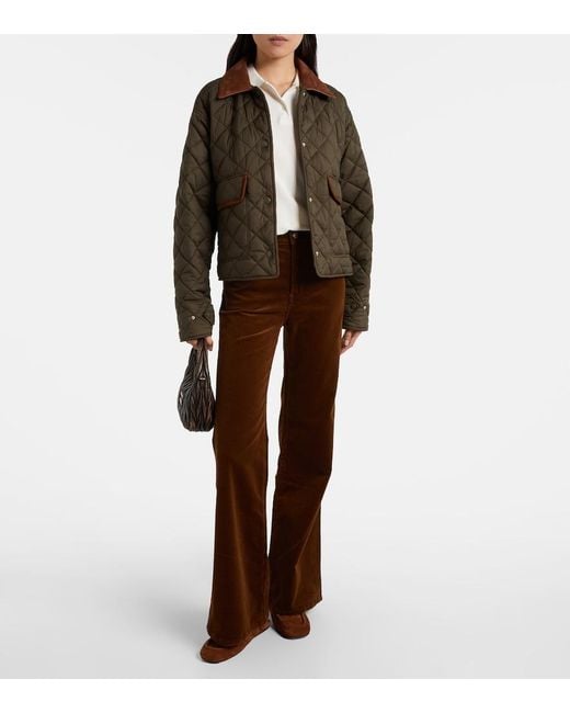 Citizens of Humanity Brown Kimberly Cotton Corduroy Flared Pants