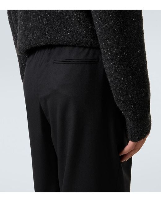 The Row Black Xon Virgin Wool Wide-Leg Pants for men