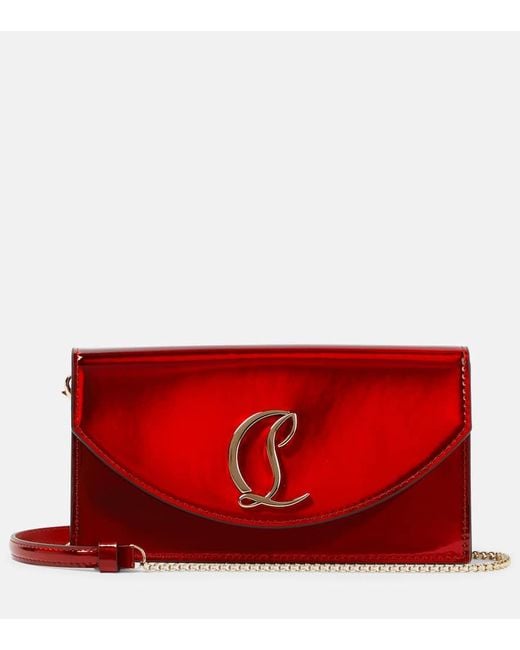 Christian Louboutin Red Loubi54 Patent Leather Clutch