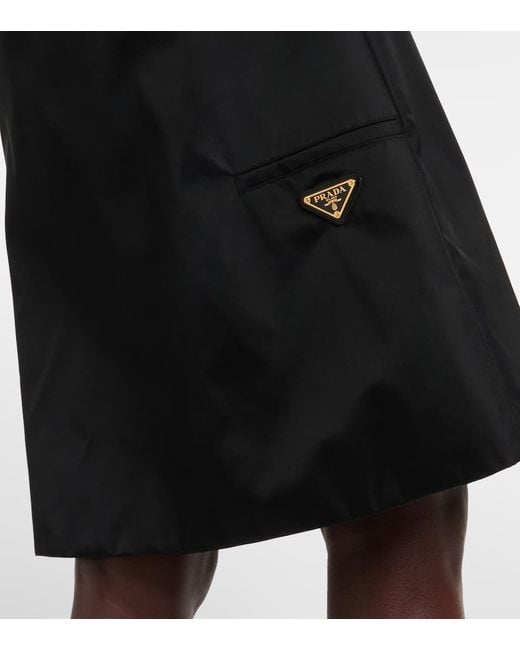Prada Black Re-Nylon Midi Skirt