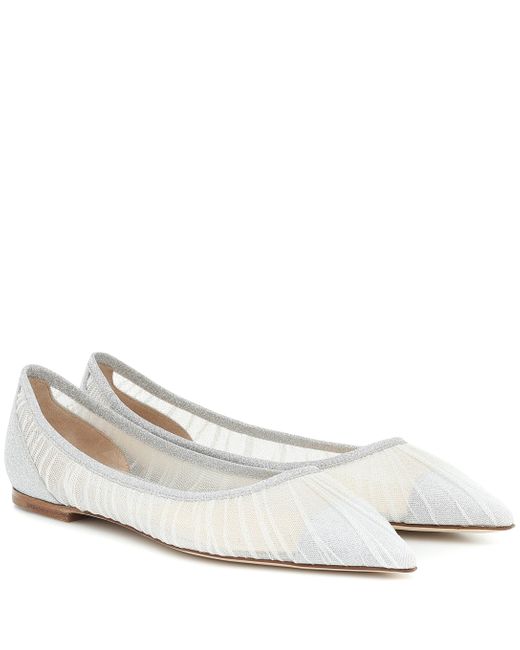 jimmy choo modell glitter ballet flats