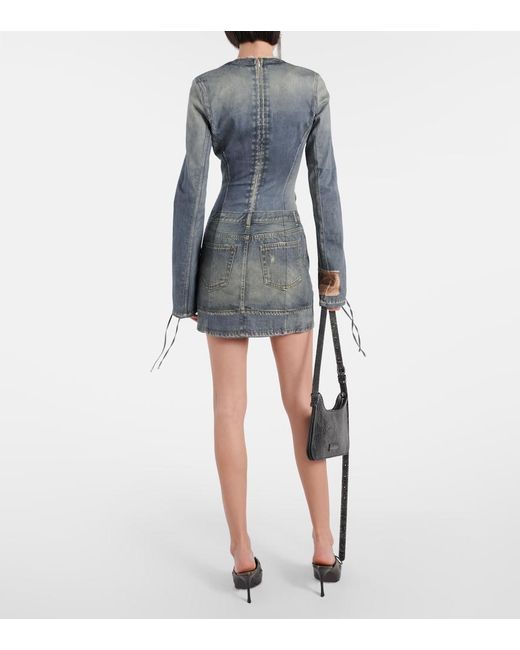 Acne Gray Printed Dress
