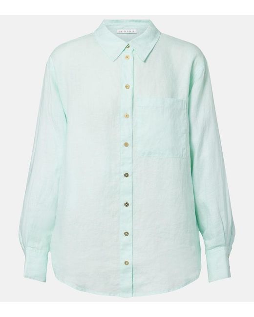 Heidi Klein Green Corfu Linen Shirt