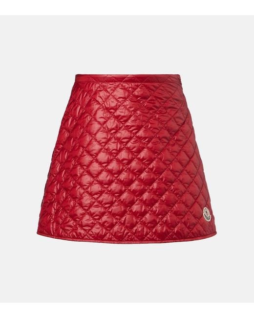 Moncler Red Technical Mini Skirt