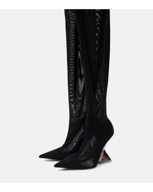 The Attico Black Cheopissima Thigh High 105 Boots