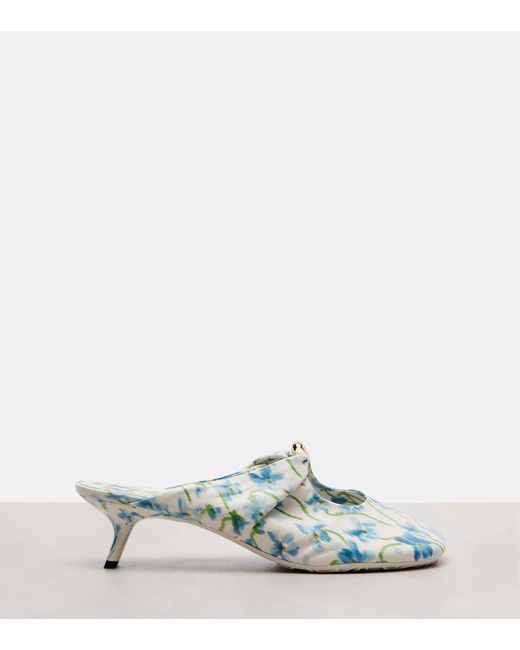 Mules Pebble Soft 45 En Cuir A Fleurs Loewe en coloris Blue