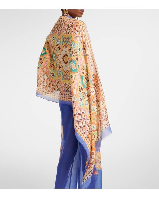 Foulard écharpe ETRO Multicolore, En Laine Et Soie, Occasion Porté, Style Rectangulaire - Pour Femme