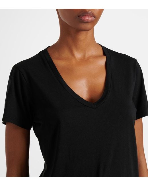 Nili Lotan Black Carol Cotton Jersey T-Shirt