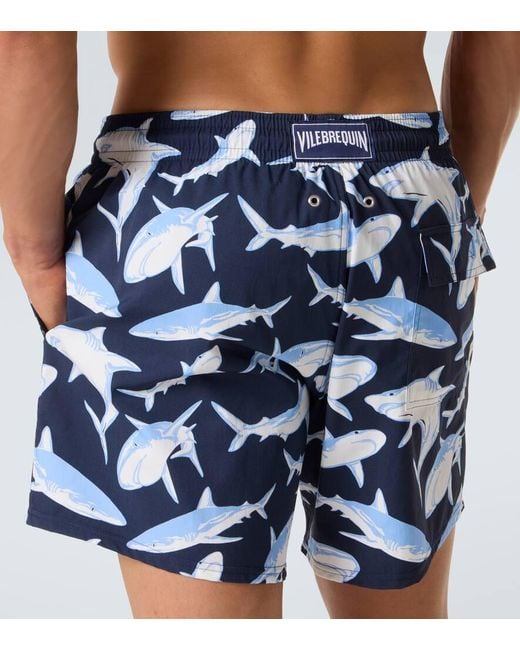 Costume Da Bagno Con Stampa di Vilebrequin in Blue da Uomo