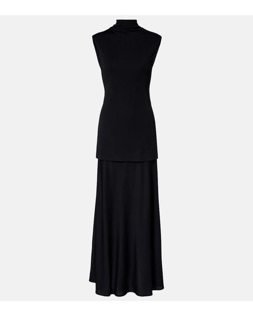 Jil Sander Black Knitted Maxi Dress