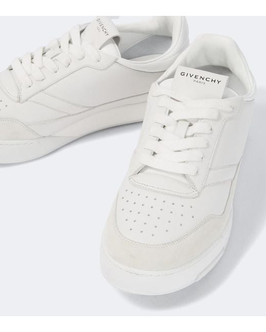 Givenchy White Yard Court Leather Sneakers for men