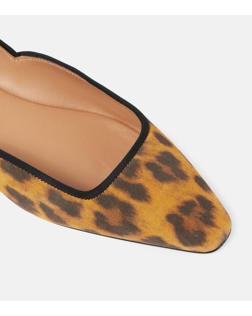 Aquazzura Brown Maia Flay Leather Ballet Flats