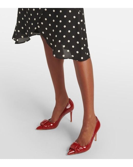Gianvito Rossi Red 85 Patent Leather Pumps