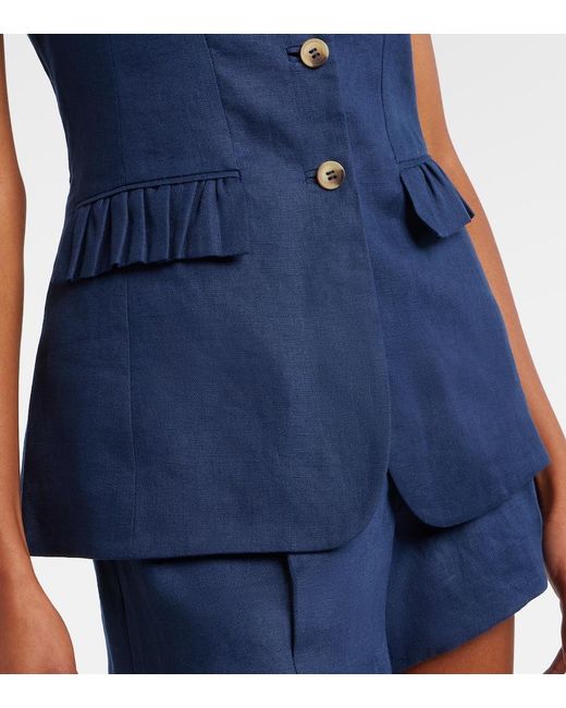 Posse Blue Matilda Linen Vest