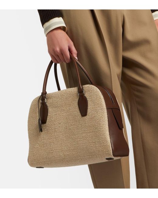 The Row Natural India 12.00 Small Leather Top-Handle Bag