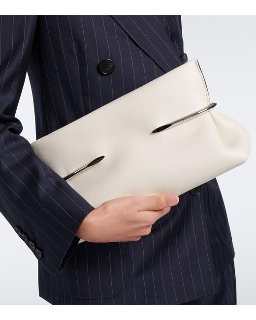 Givenchy White Pinch Soft Leather Clutch