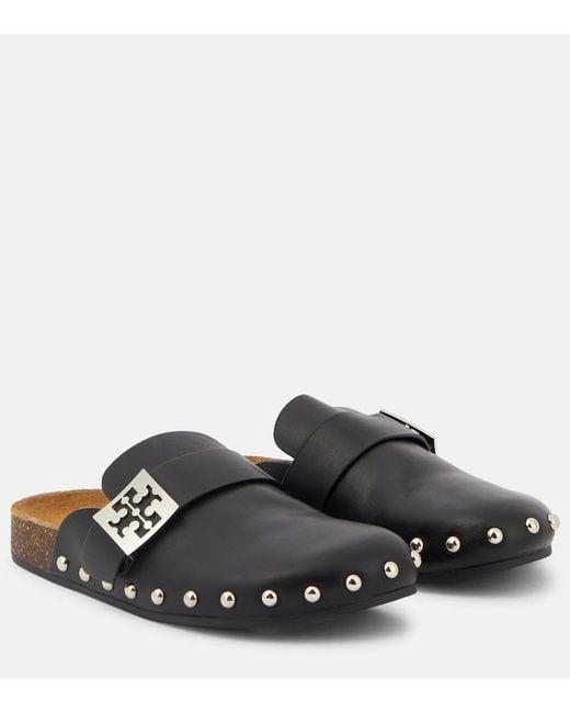 Tory Burch Black Mellow Studded Mule