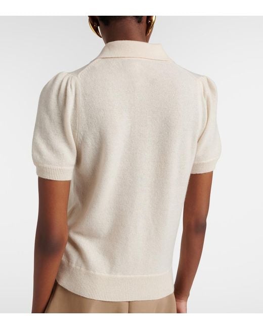Jardin Des Orangers White Cashmere Polo Sweater