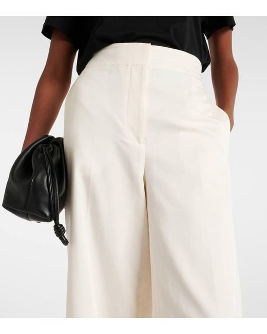 Pantalon Ample Thurlow En Soie Et Coton Joseph en coloris White
