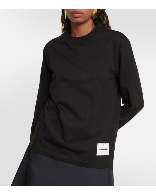 Jil Sander Blue Set Of 3 Cotton Jersey Sweatshirts