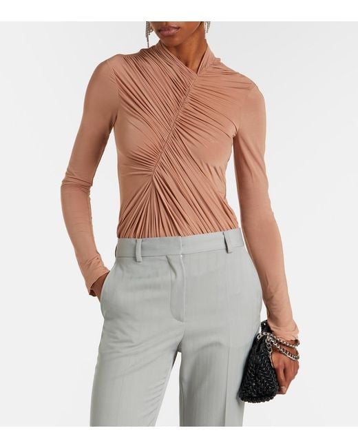 Stella McCartney Pink Draped Bodysuit