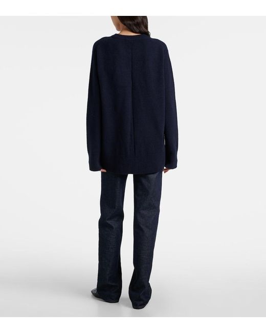 The Row Blue Sibem Wool And Cashmere Sweater