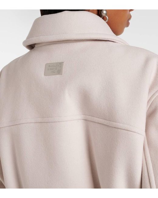 Chaqueta Bomber De Mezcla De Lana Acne de color White