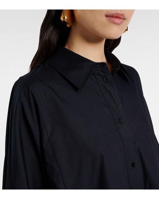 Joseph Blue Dania Cotton Poplin Shirt Dress